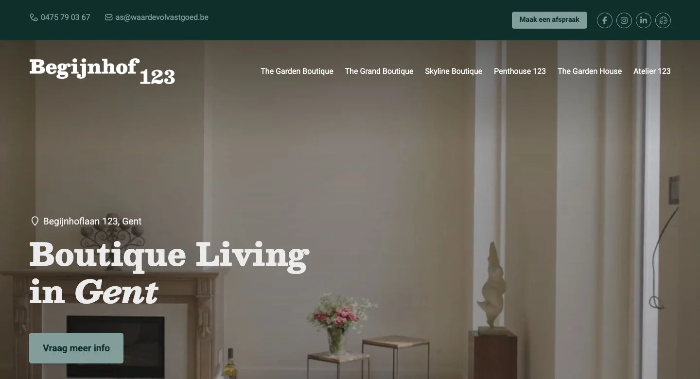 Website van Begijnhof123