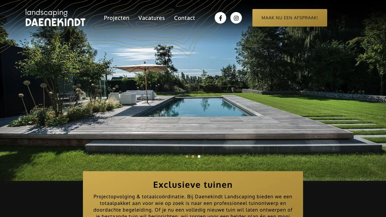 Website van Daenekindt Landscaping