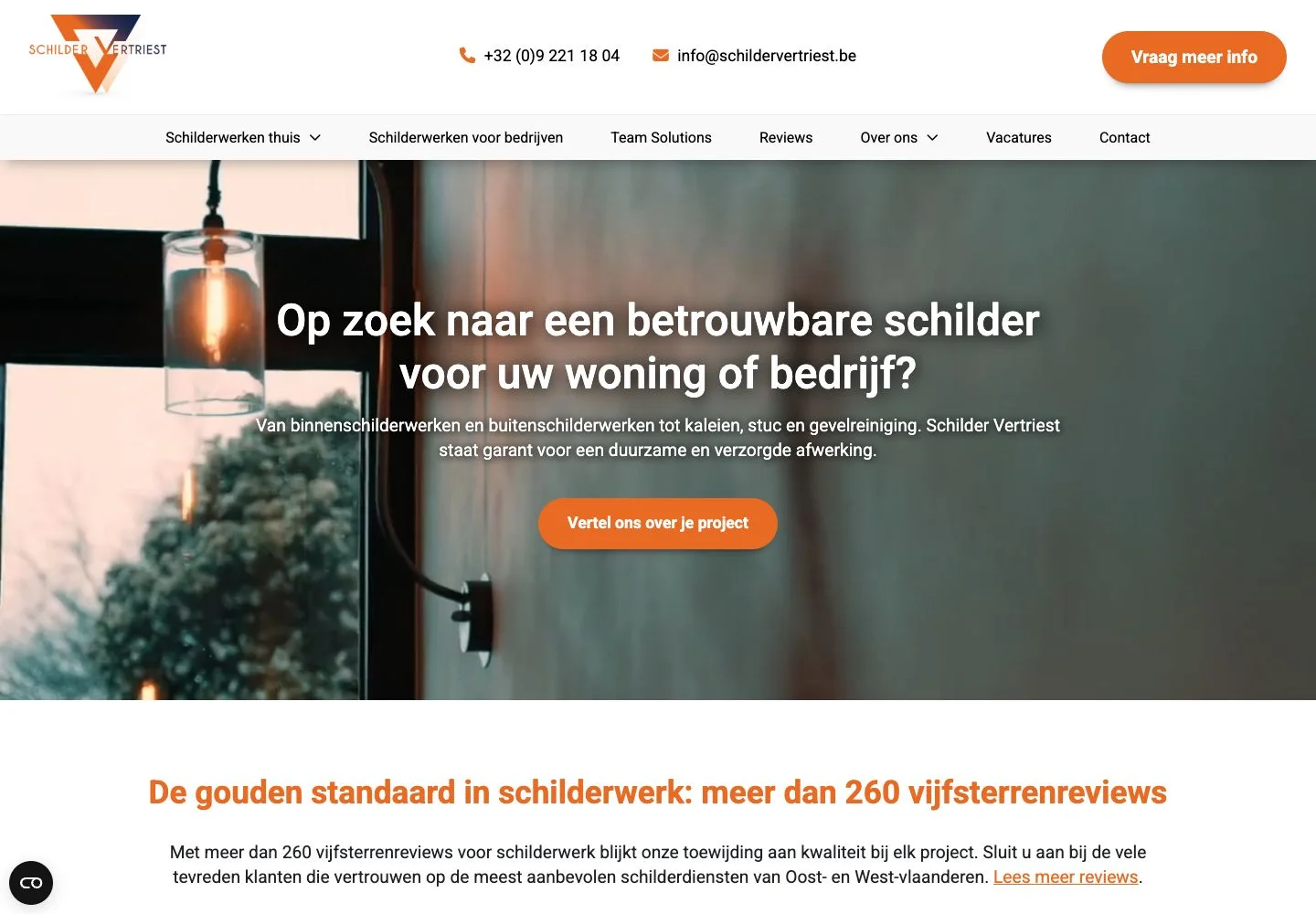 Website van Schilder Vertriest