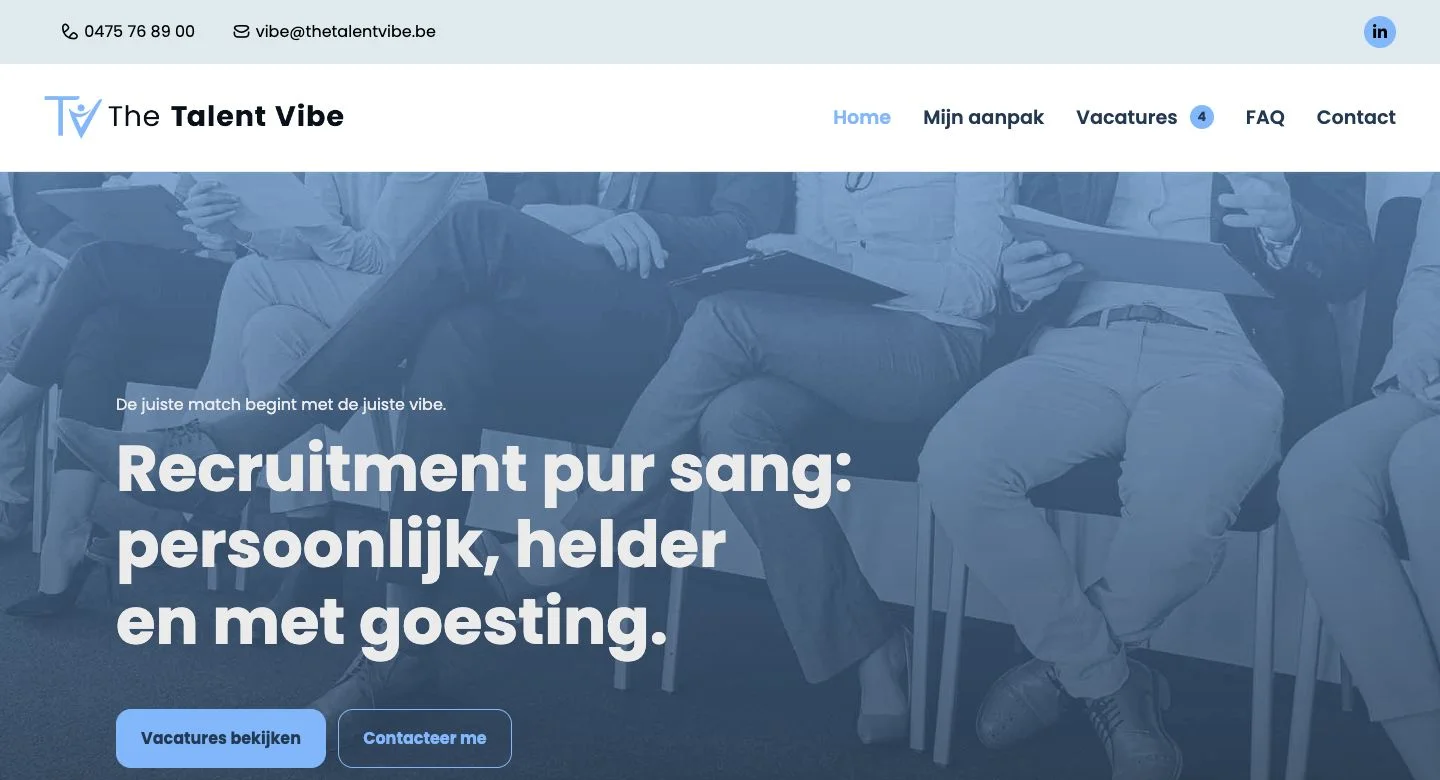 Website van The Talent Vibe